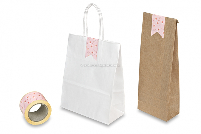 Bedruckte längliche Verschlusssiegel - Blumen