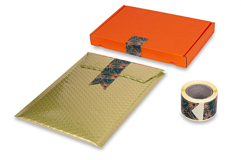 Bedruckte längliche Verschlusssiegel - Feuerwerk