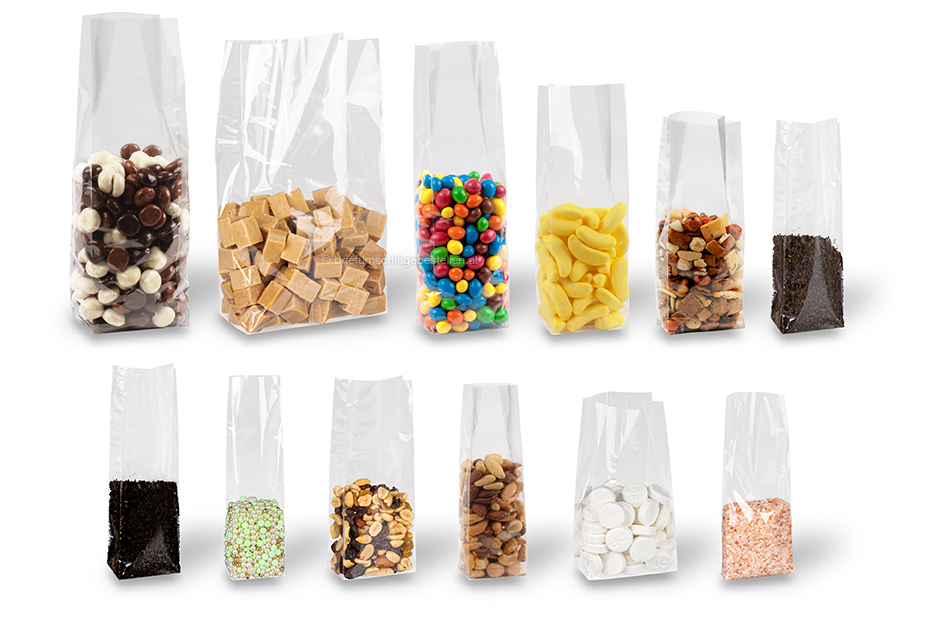 Blockbodenbeutel transparent