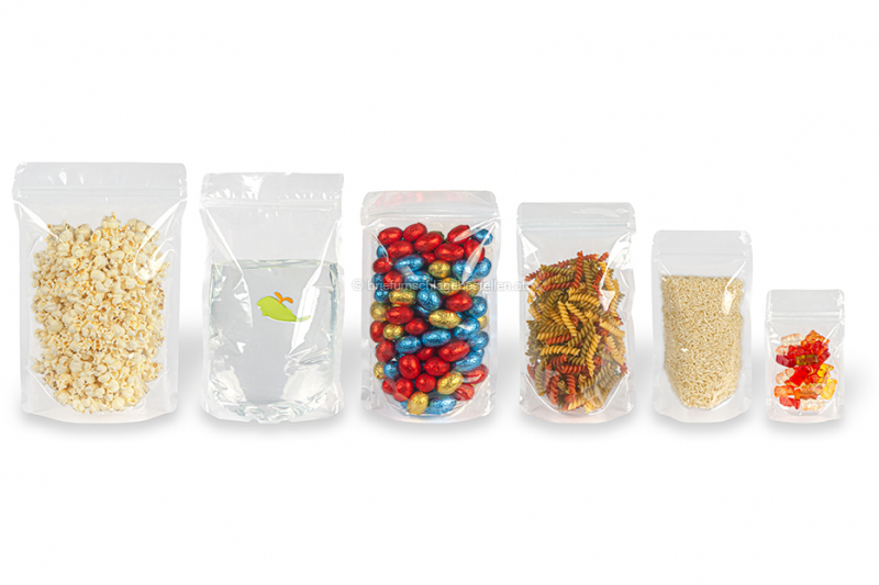 Standbodenbeutel transparent