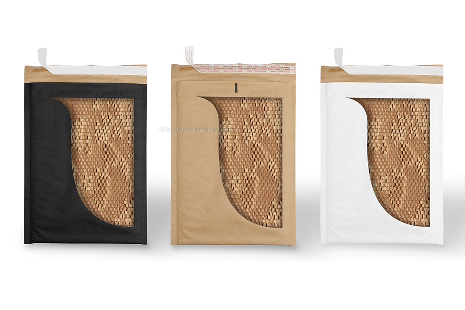 Luftpolstertaschen aus Papier mit Wabenstruktur