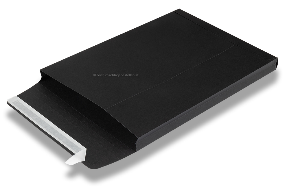 Faltentaschen farbig - Schwarz, 229 x 324 x 25 mm