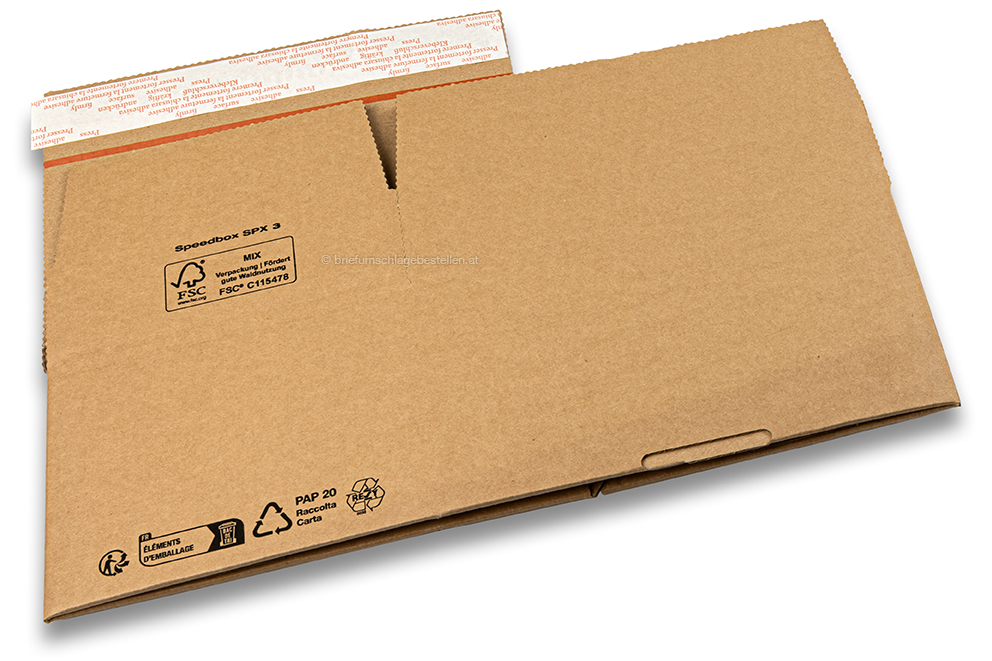 Blitzbodenkarton - braun, 213 x 153 x 109 mm - SPX3