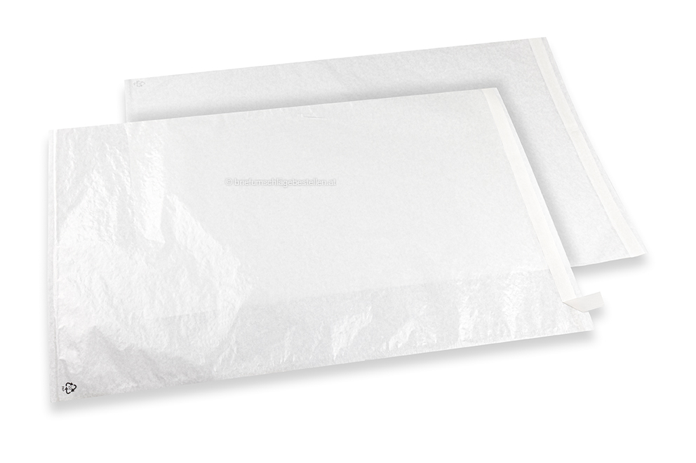 Pergamintüten weiß mit Klebestreifen - 340 x 500 mm