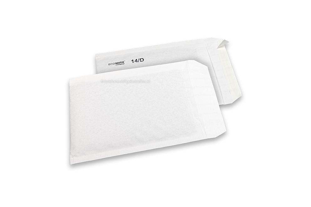 Luftpolstertaschen aus Papier – Ecomax - 180 x 265 mm, 14/D, Weiß